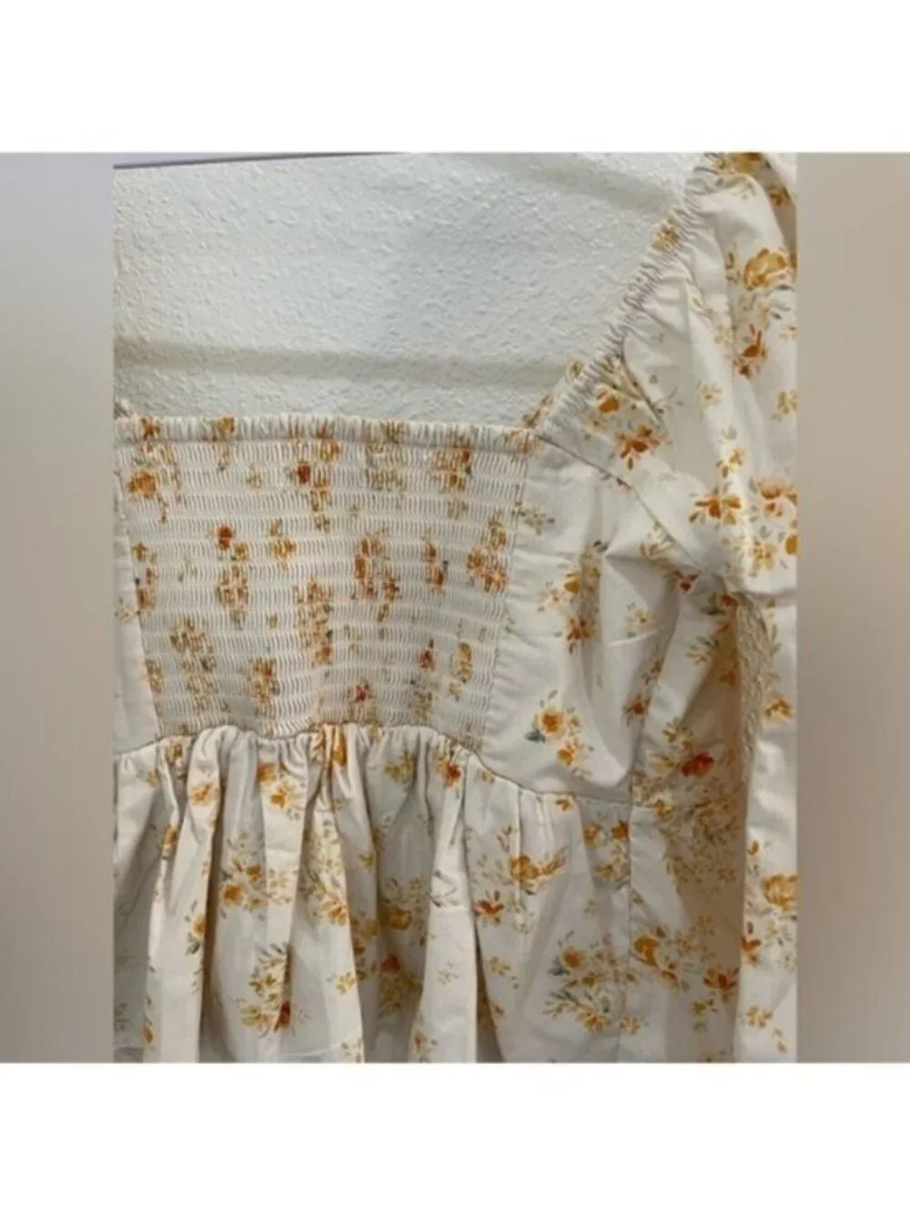 Abercrombie & Fitch Corset Floral Top Puff Sleeve Dainty